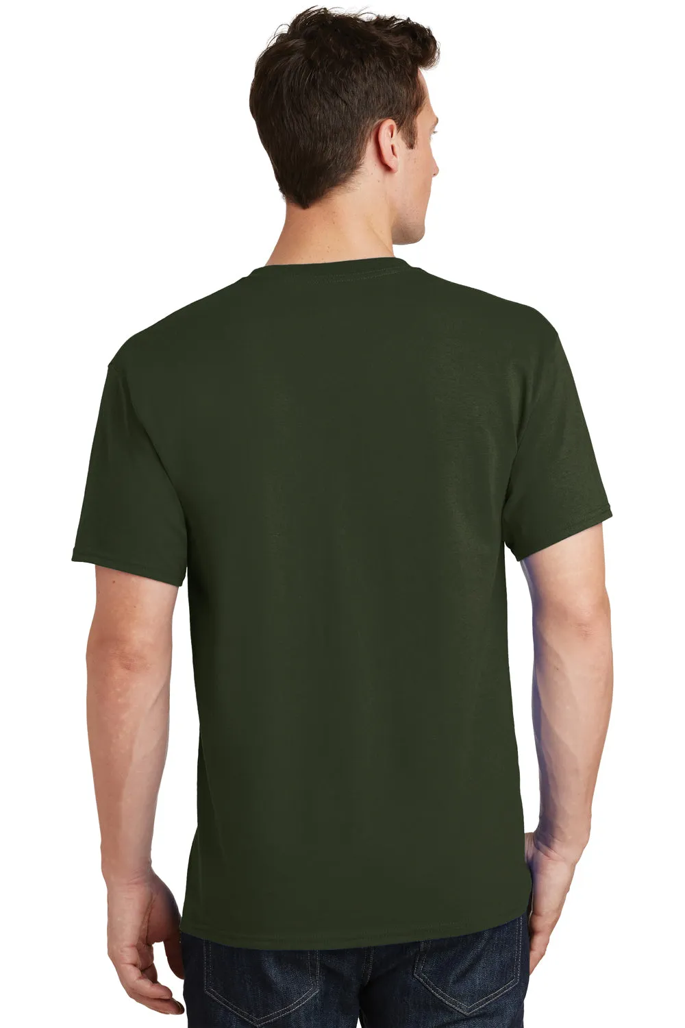 Port & Company Mens Core Short Sleeve Crewneck T-Shirt - Olive Green  Buy the latest Clothing Port-Company