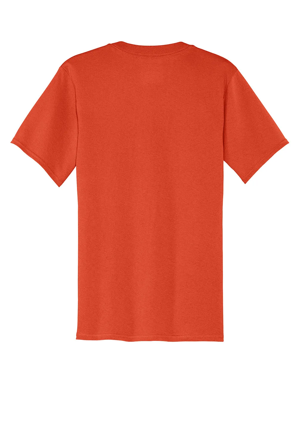 Port & Company Mens Core Short Sleeve Crewneck T-Shirt w/ Pocket - Orange  Buy the latest Clothing Port-Company