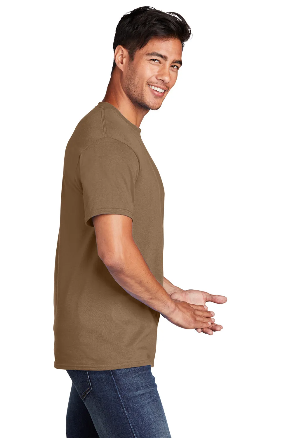 Port & Company Mens Core Short Sleeve Crewneck T-Shirt - Woodland Brown  Buy the latest Clothing Port-Company