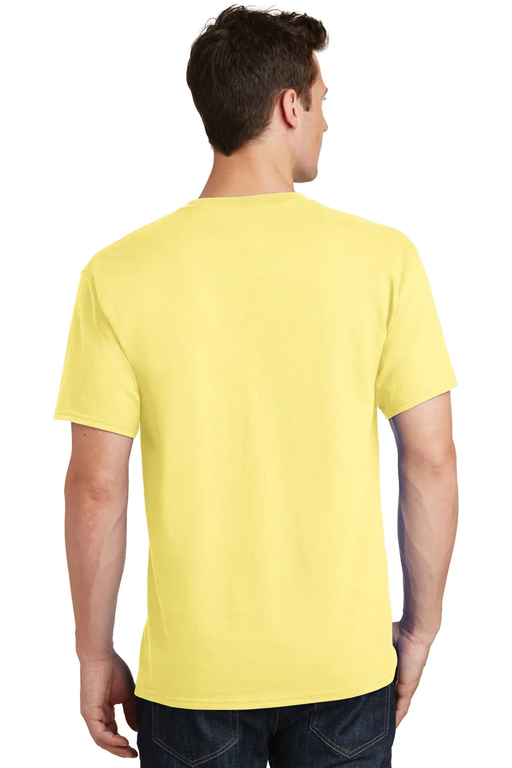 Port & Company Mens Core Short Sleeve Crewneck T-Shirt - Yellow  Buy the latest Clothing Port-Company