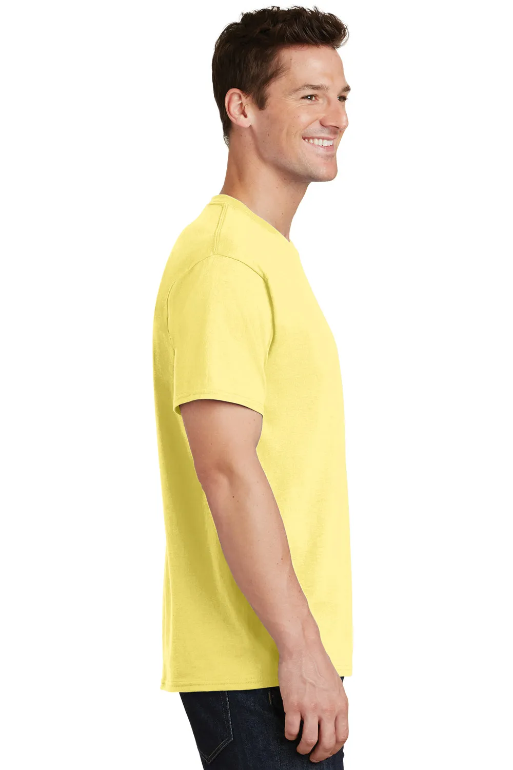 Port & Company Mens Core Short Sleeve Crewneck T-Shirt - Yellow  Buy the latest Clothing Port-Company