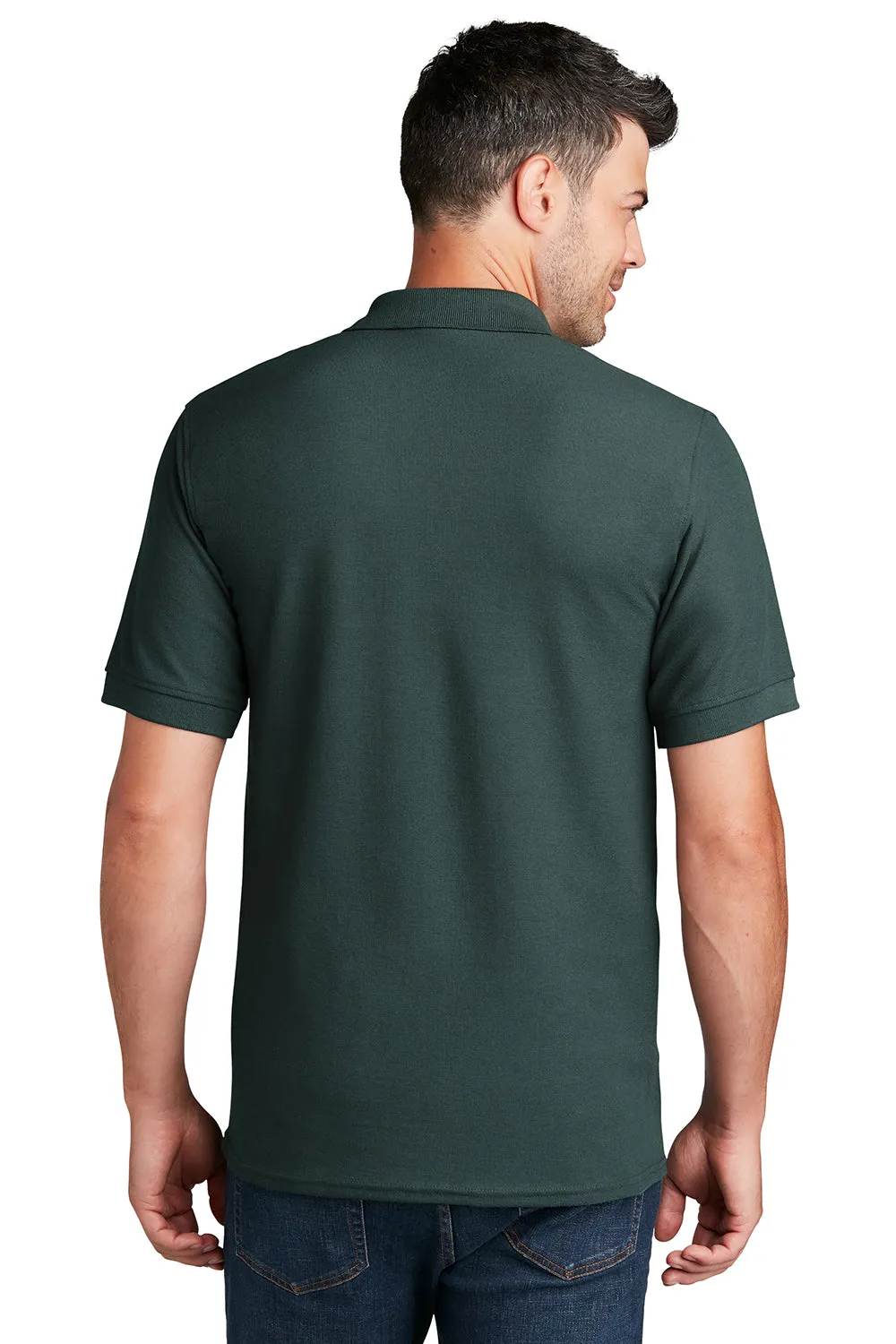 Port & Company Mens Core Stain Resistant Short Sleeve Polo Shirt - Dark Green  Buy the latest Clothing Port-Company