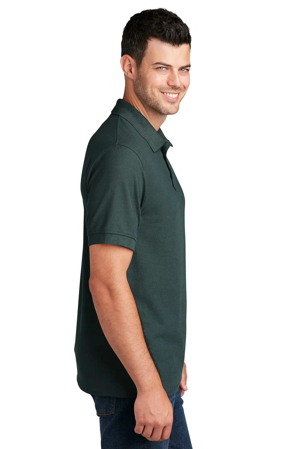 Port & Company Mens Core Stain Resistant Short Sleeve Polo Shirt - Dark Green  Buy the latest Clothing Port-Company