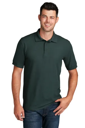 Port & Company Mens Core Stain Resistant Short Sleeve Polo Shirt - Dark Green  Buy the latest Clothing Port-Company