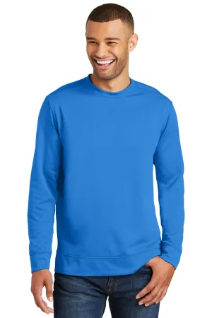 Port & Company Mens Dry Zone Performance Moisture Wicking Fleece Crewneck Sweatshirt - Royal Blue - Closeout  Buy the latest Clothing Port-Company