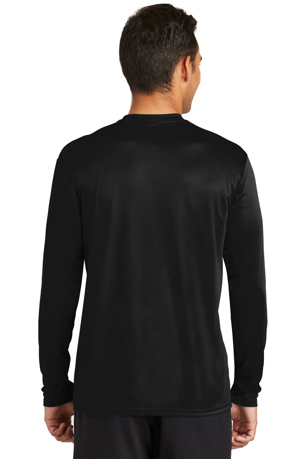 Port & Company Mens Dry Zone Performance Moisture Wicking Long Sleeve Crewneck T-Shirt - Jet Black  Buy the latest Clothing Port-Company