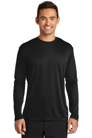 Port & Company Mens Dry Zone Performance Moisture Wicking Long Sleeve Crewneck T-Shirt - Jet Black  Buy the latest Clothing Port-Company