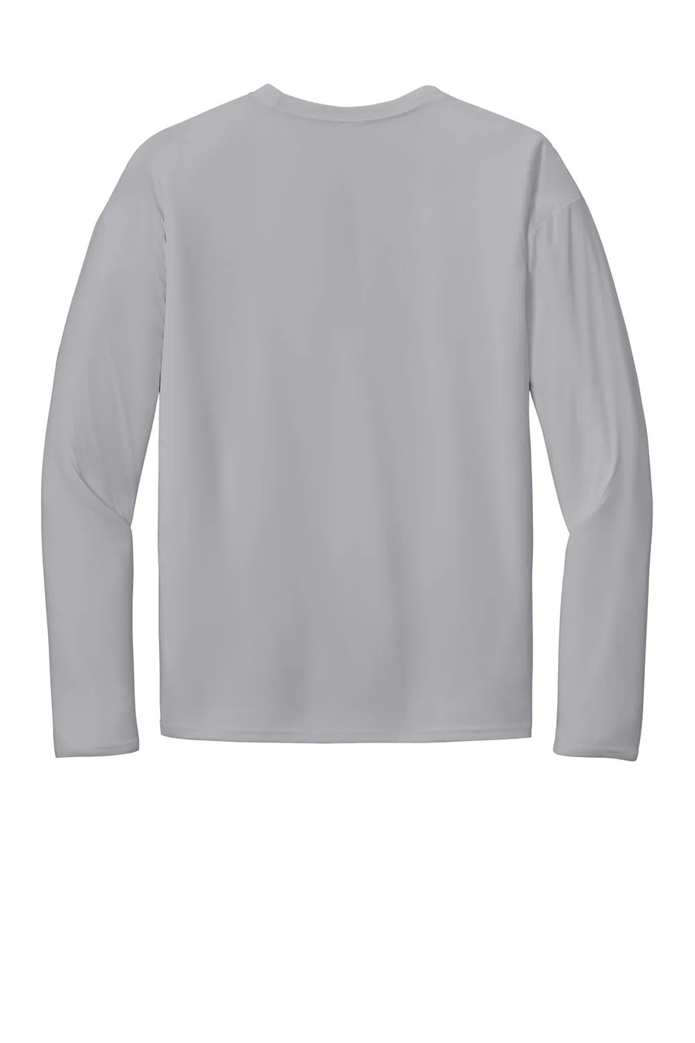 Port & Company Mens Dry Zone Performance Moisture Wicking Long Sleeve Crewneck T-Shirt - Silver Grey  Buy the latest Clothing Port-Company