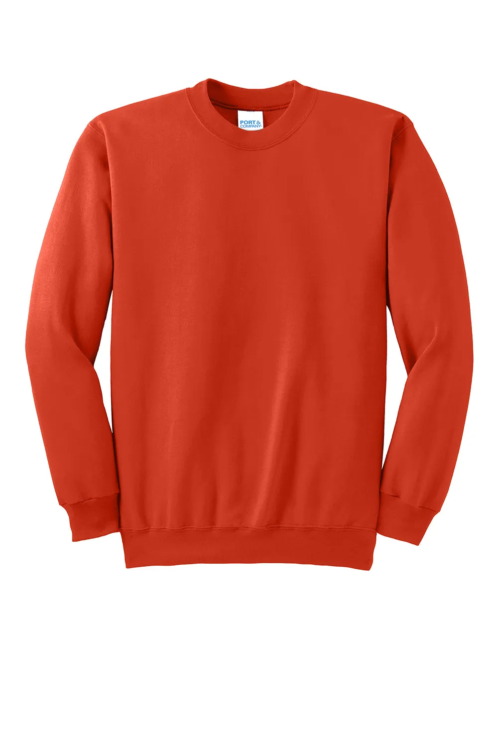 Port & Company Mens Essential Pill Resistant Fleece Crewneck Sweatshirt - Orange  Buy the latest Clothing Port-Company