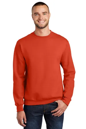 Port & Company Mens Essential Pill Resistant Fleece Crewneck Sweatshirt - Orange  Buy the latest Clothing Port-Company