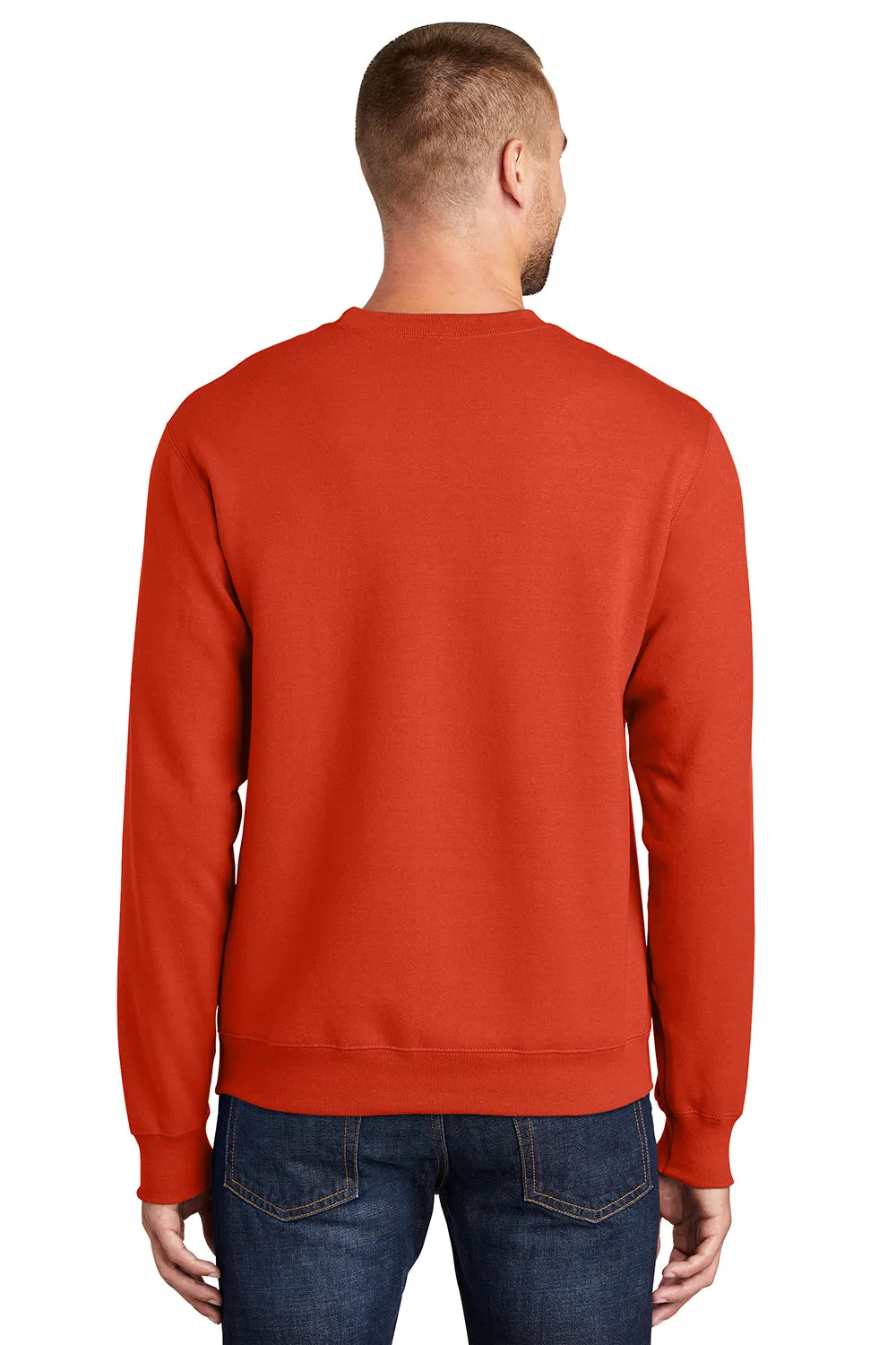 Port & Company Mens Essential Pill Resistant Fleece Crewneck Sweatshirt - Orange  Buy the latest Clothing Port-Company