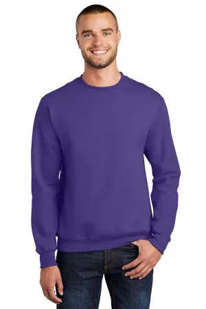 Port & Company Mens Essential Pill Resistant Fleece Crewneck Sweatshirt - Purple  Buy the latest Clothing Port-Company