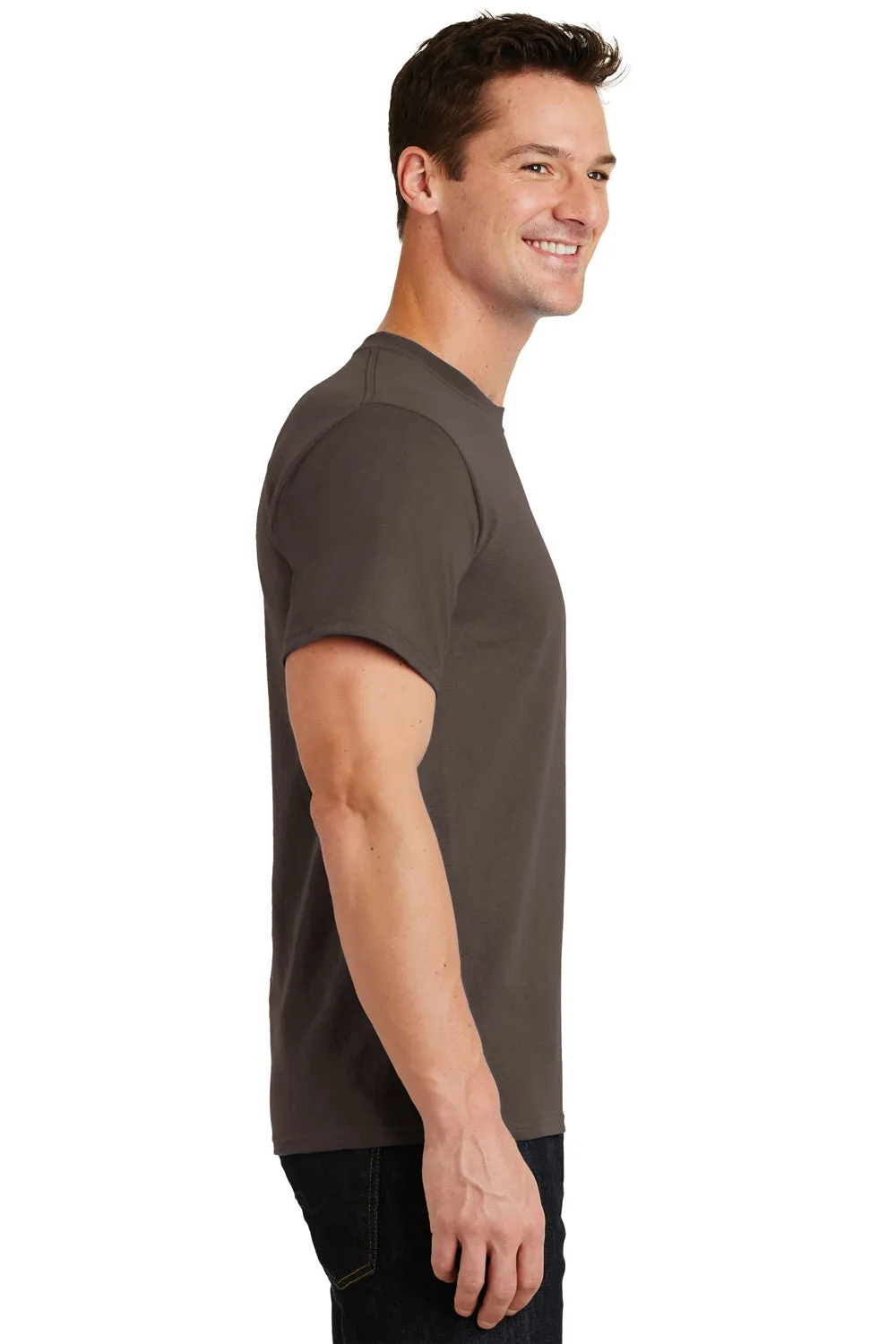 Port & Company Mens Essential Short Sleeve Crewneck T-Shirt - Brown  Buy the latest Clothing Port-Company