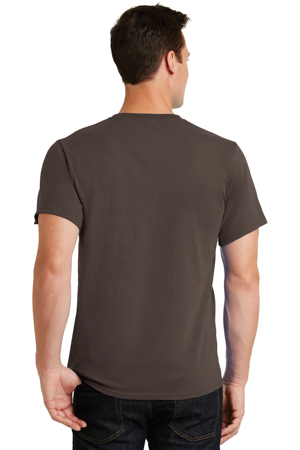 Port & Company Mens Essential Short Sleeve Crewneck T-Shirt - Brown  Buy the latest Clothing Port-Company