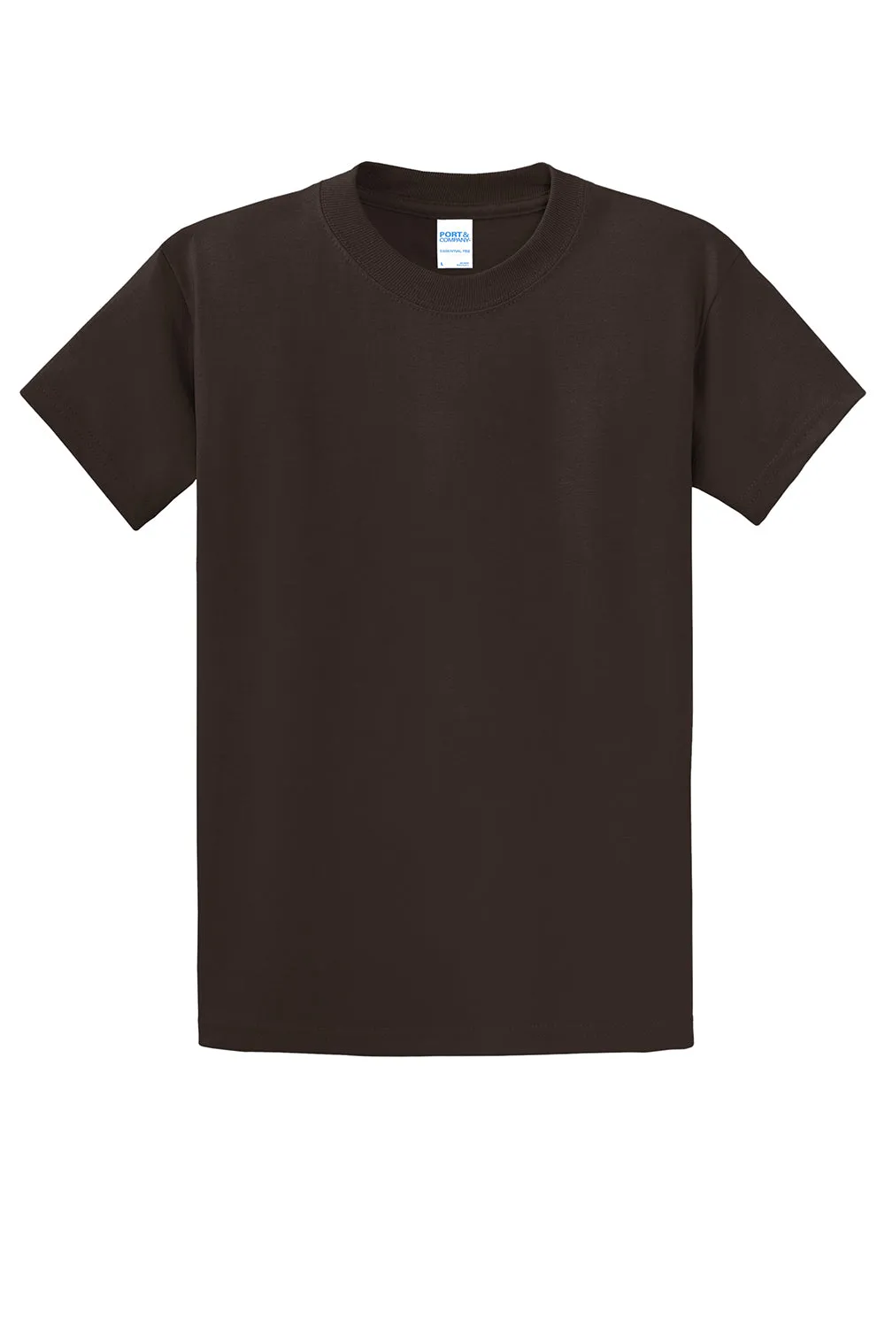 Port & Company Mens Essential Short Sleeve Crewneck T-Shirt - Dark Chocolate Brown  Buy the latest Clothing Port-Company
