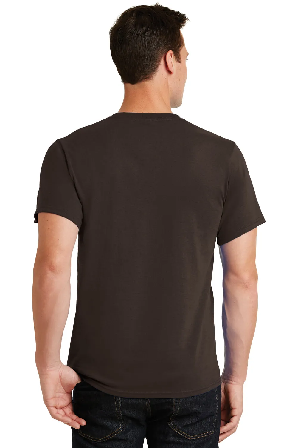 Port & Company Mens Essential Short Sleeve Crewneck T-Shirt - Dark Chocolate Brown  Buy the latest Clothing Port-Company