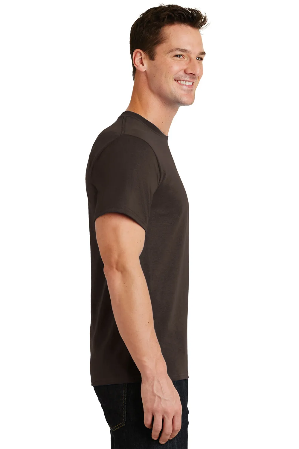 Port & Company Mens Essential Short Sleeve Crewneck T-Shirt - Dark Chocolate Brown  Buy the latest Clothing Port-Company