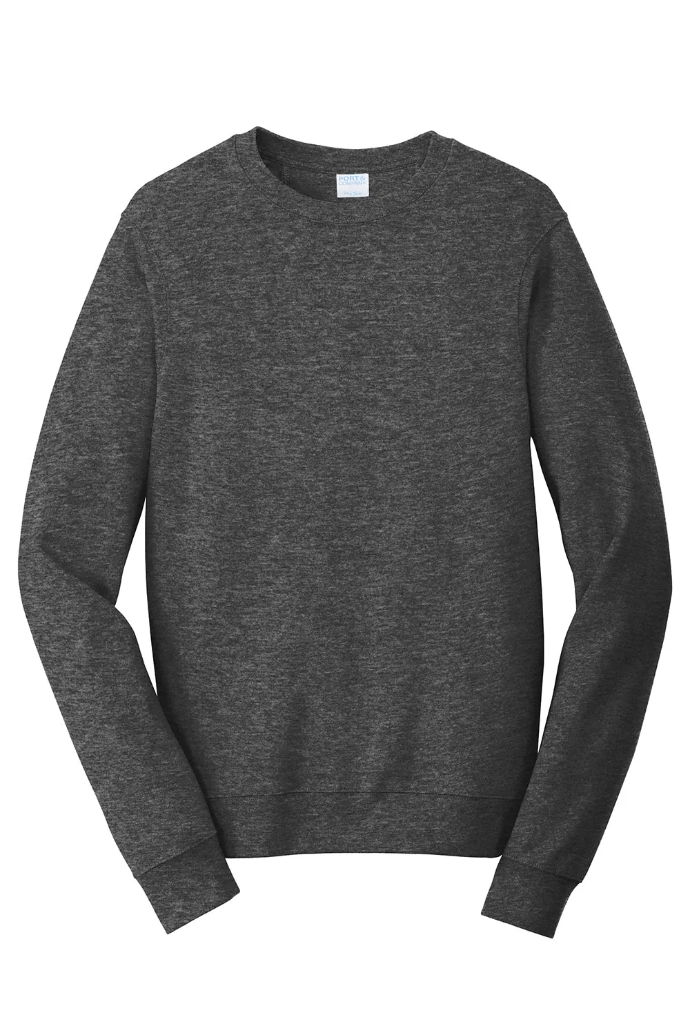 Port & Company Mens Fan Favorite Fleece Crewneck Sweatshirt - Heather Dark Grey  Buy the latest Clothing Port-Company