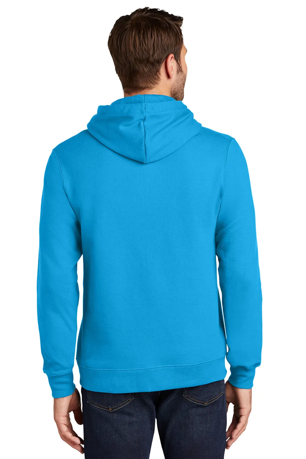 Port & Company Mens Fan Favorite Fleece Hooded Sweatshirt Hoodie w/ Pouch Pocket - Sapphire Blue  Buy the latest Clothing Port-Company