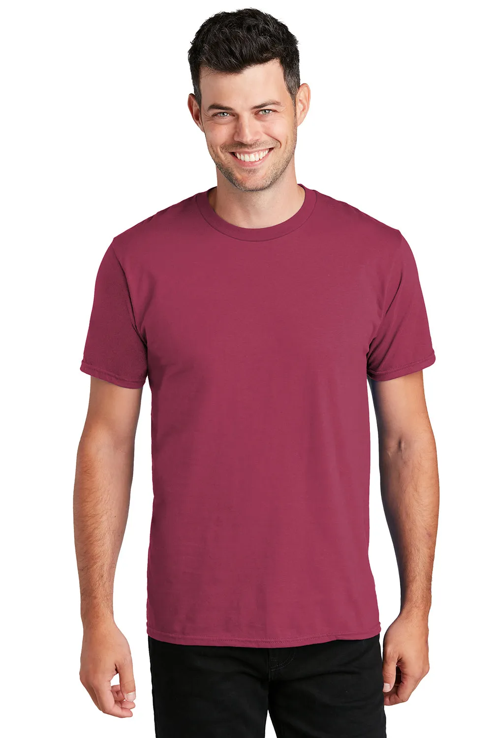 Port & Company Mens Fan Favorite Short Sleeve Crewneck T-Shirt - Garnet Red  Buy the latest Clothing Port-Company
