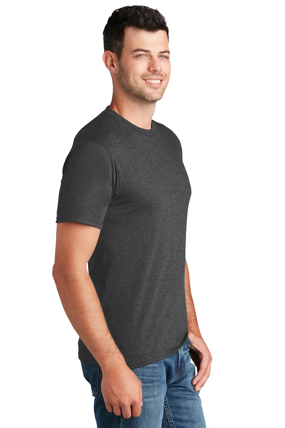 Port & Company Mens Fan Favorite Short Sleeve Crewneck T-Shirt - Heather Dark Grey  Buy the latest Clothing Port-Company