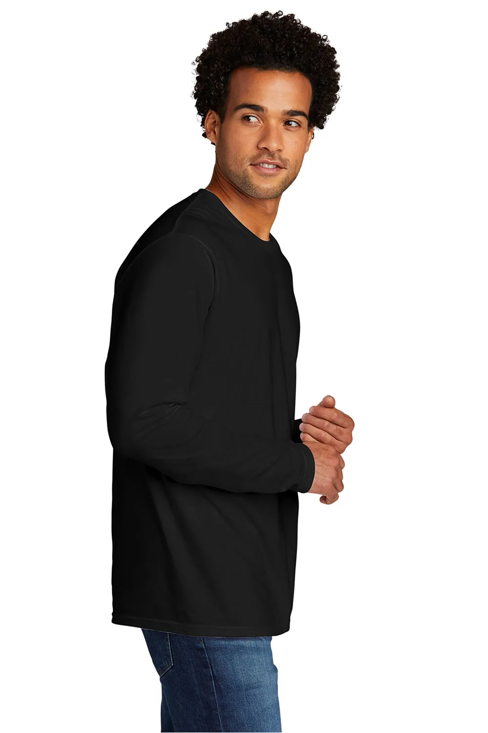 Port & Company Mens Long Sleeve Crewneck T-Shirt - Black  Buy the latest Clothing Port-Company