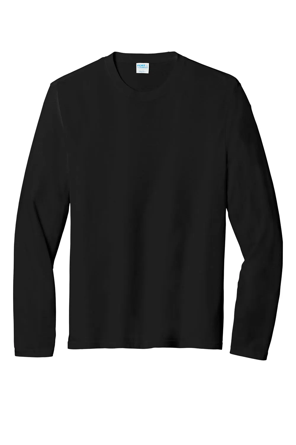 Port & Company Mens Long Sleeve Crewneck T-Shirt - Black  Buy the latest Clothing Port-Company