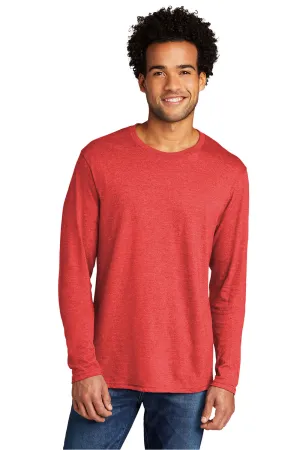 Port & Company Mens Long Sleeve Crewneck T-Shirt - Heather Bright Red  Buy the latest Clothing Port-Company