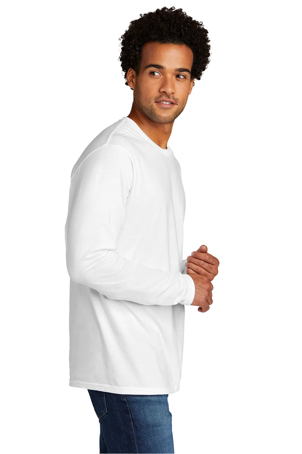 Port & Company Mens Long Sleeve Crewneck T-Shirt - White  Buy the latest Clothing Port-Company