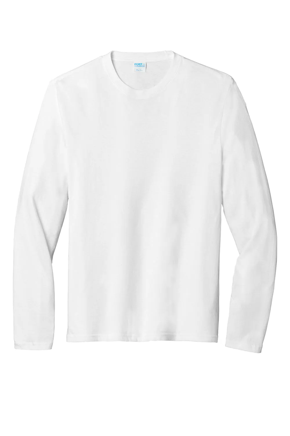 Port & Company Mens Long Sleeve Crewneck T-Shirt - White  Buy the latest Clothing Port-Company