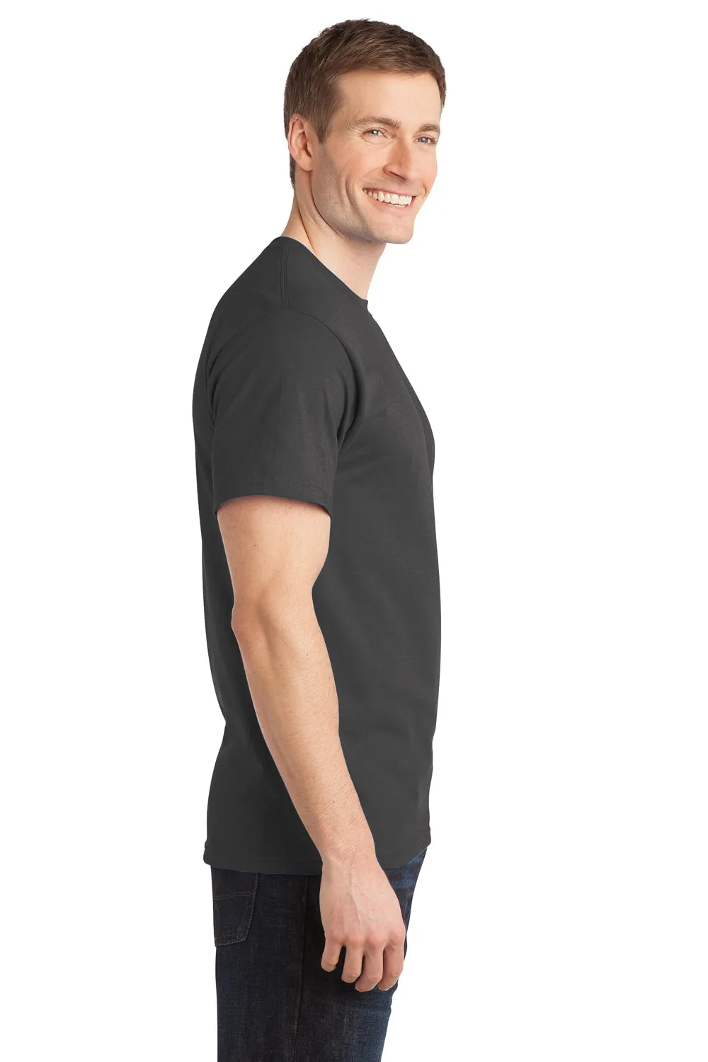 Port & Company Mens Short Sleeve Crewneck T-Shirt - Charcoal Grey  Buy the latest Clothing Port-Company