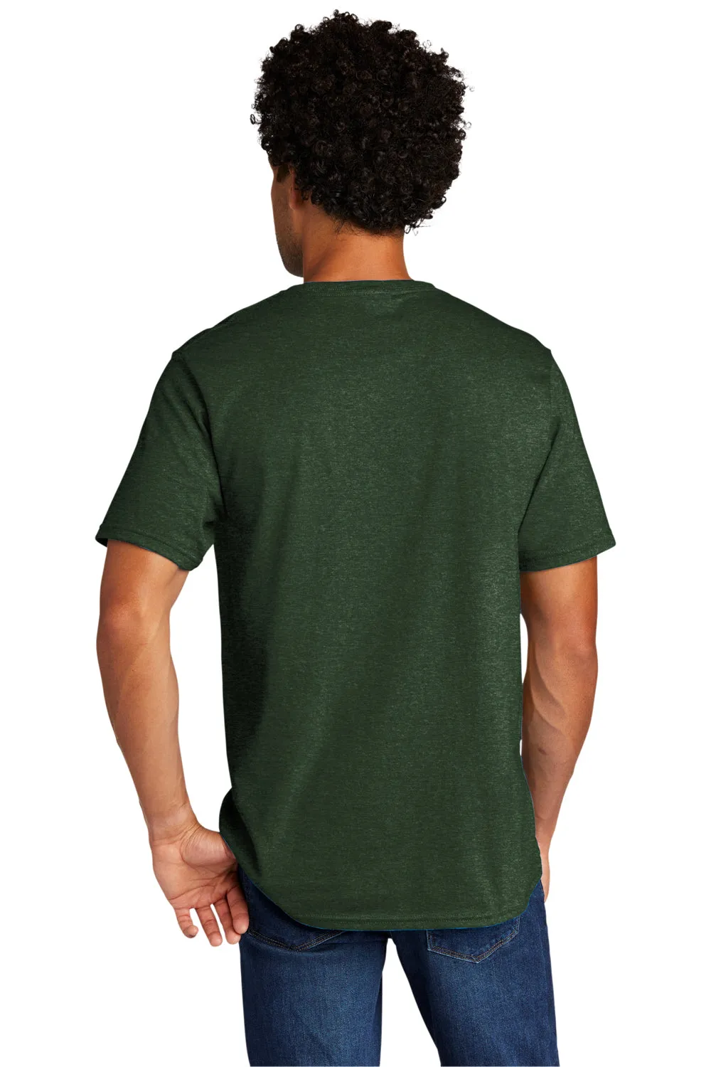 Port & Company Mens Short Sleeve Crewneck T-Shirt - Heather Forest Green  Buy the latest Clothing Port-Company
