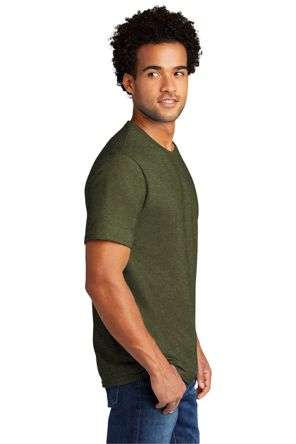 Port & Company Mens Short Sleeve Crewneck T-Shirt - Heather Military Green  Buy the latest Clothing Port-Company