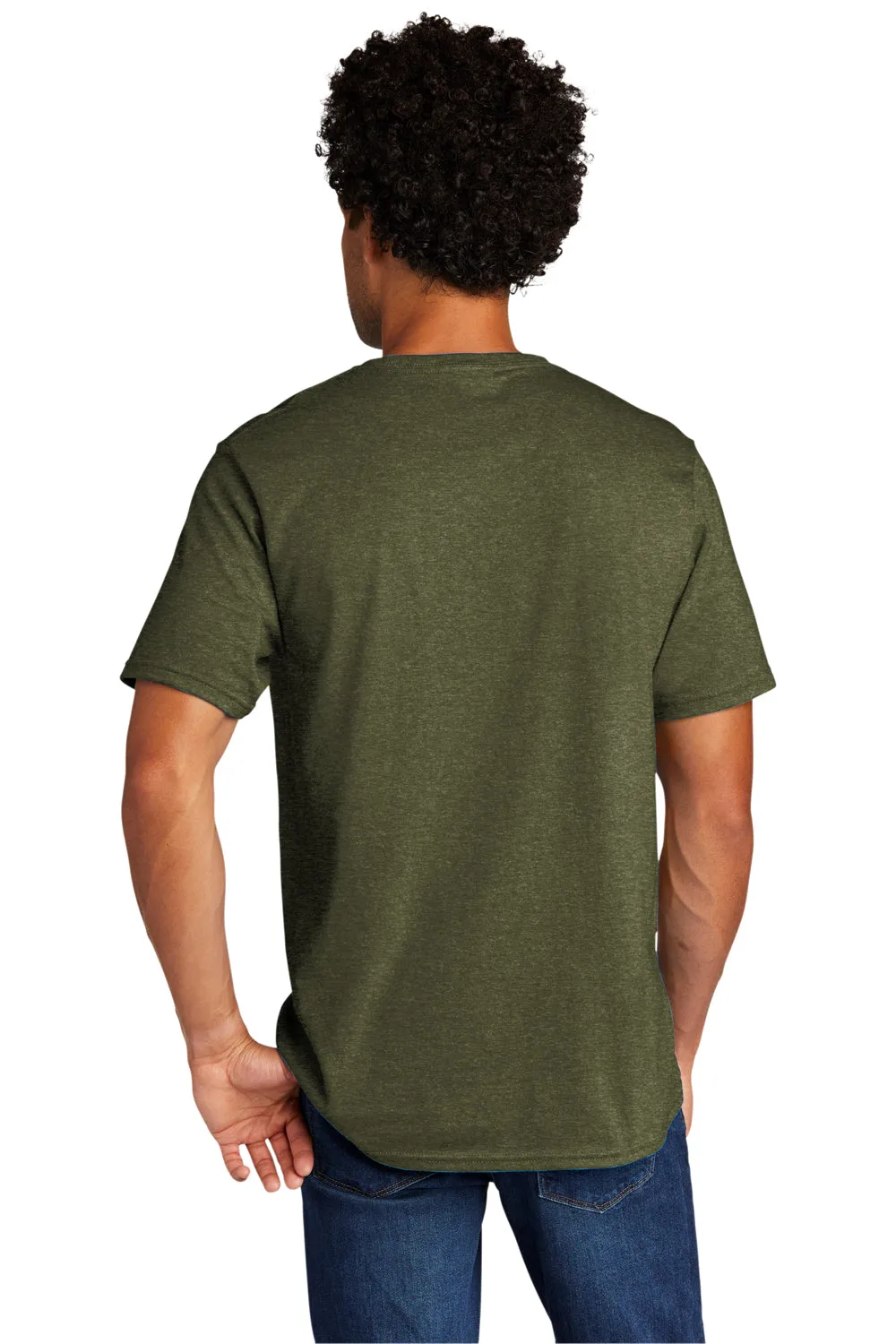 Port & Company Mens Short Sleeve Crewneck T-Shirt - Heather Military Green  Buy the latest Clothing Port-Company