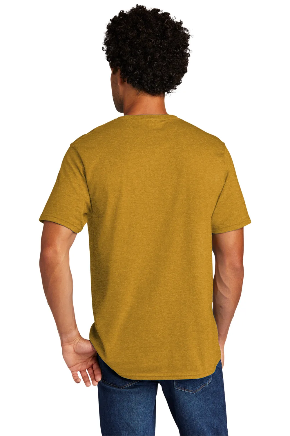 Port & Company Mens Short Sleeve Crewneck T-Shirt - Heather Ochre Yellow  Buy the latest Clothing Port-Company