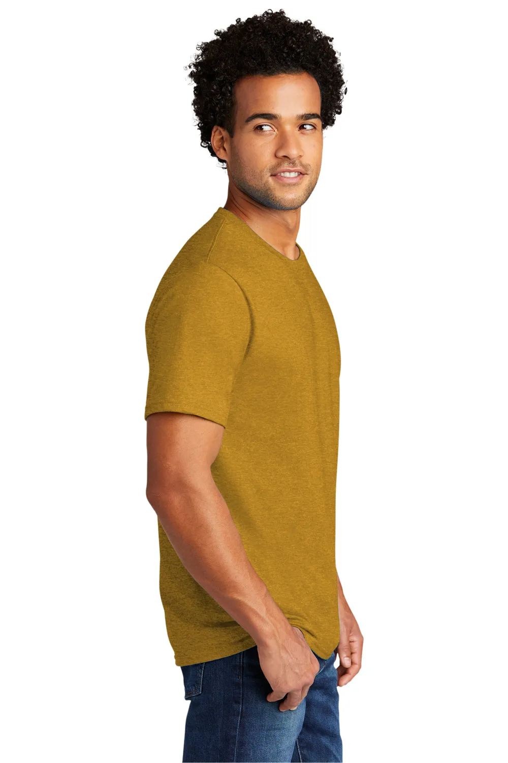 Port & Company Mens Short Sleeve Crewneck T-Shirt - Heather Ochre Yellow  Buy the latest Clothing Port-Company