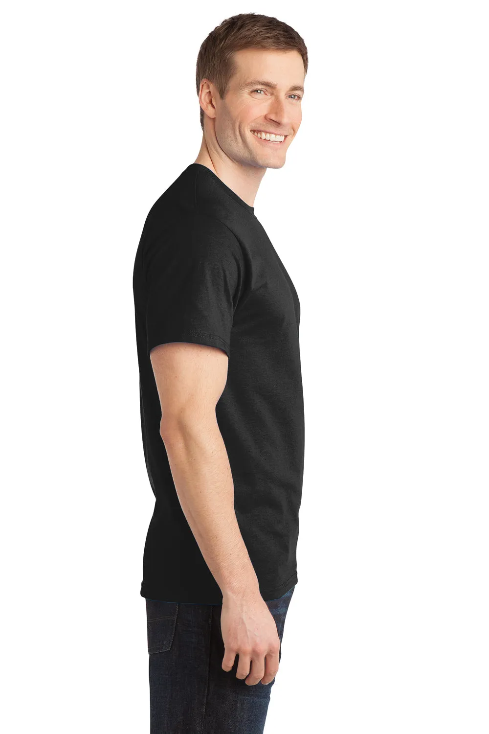 Port & Company Mens Short Sleeve Crewneck T-Shirt - Jet Black  Buy the latest Clothing Port-Company