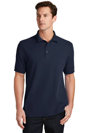 Port & Company Mens Stain Resistant Short Sleeve Polo Shirt - Deep Navy Blue  Buy the latest Clothing Port-Company