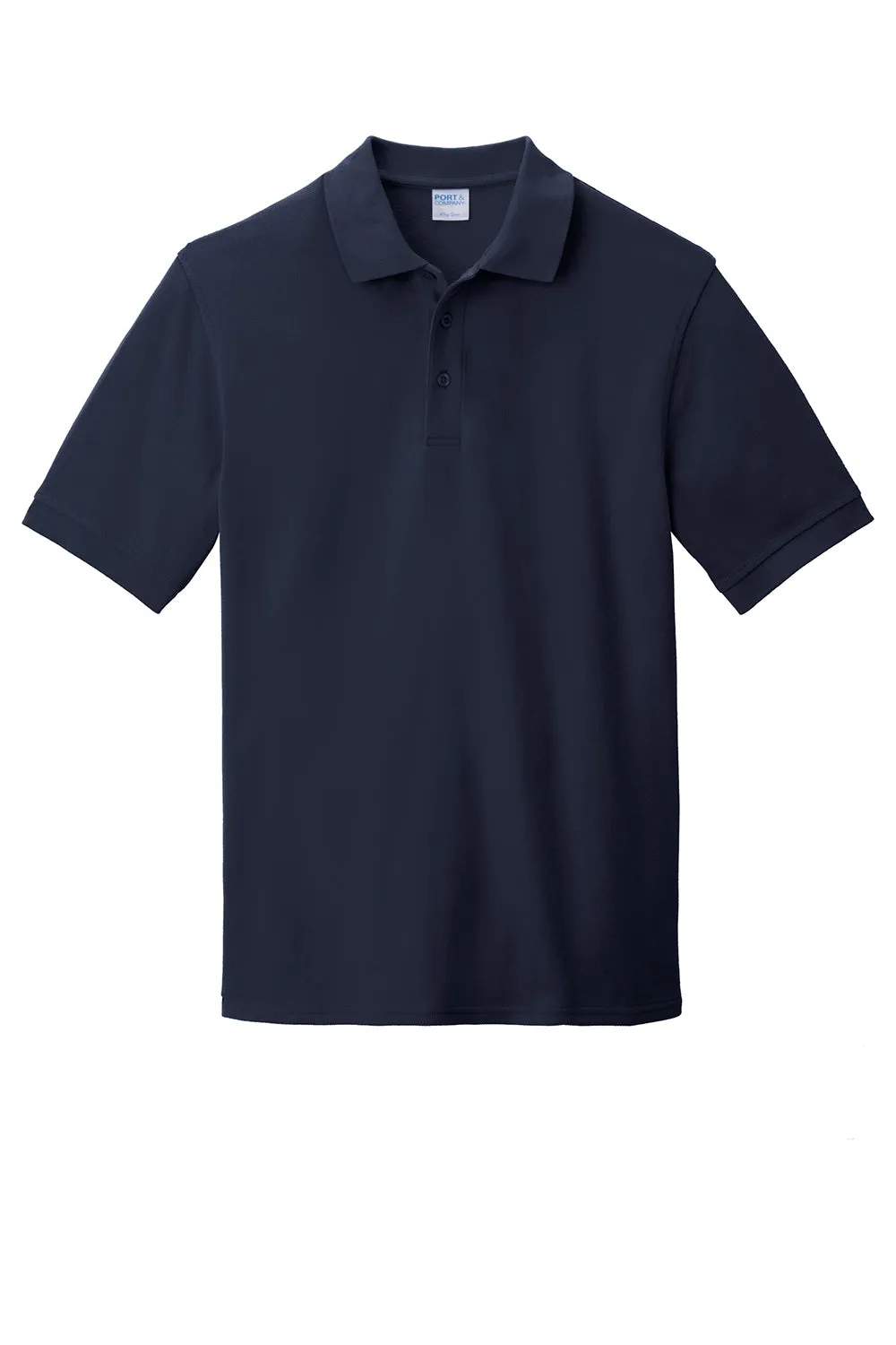 Port & Company Mens Stain Resistant Short Sleeve Polo Shirt - Deep Navy Blue  Buy the latest Clothing Port-Company