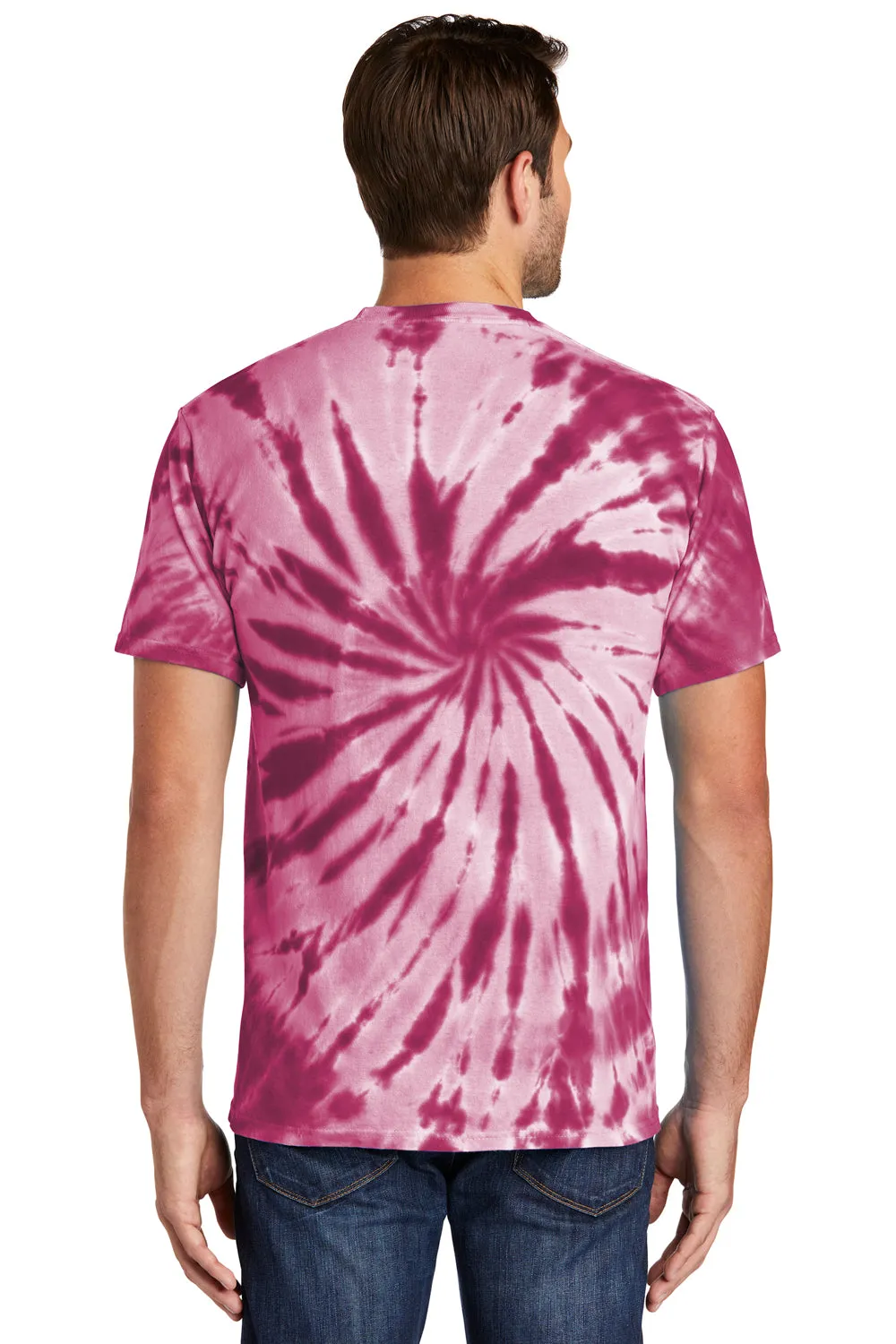 Port & Company Mens Tie-Dye Short Sleeve Crewneck T-Shirt - Maroon  Buy the latest Clothing Port-Company