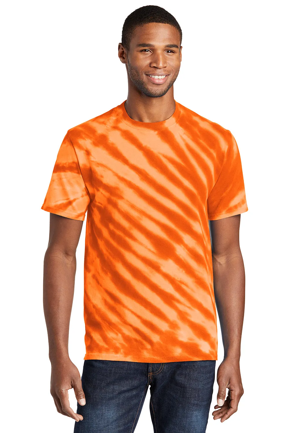 Port & Company Mens Tie-Dye Short Sleeve Crewneck T-Shirt - Orange  Buy the latest Clothing Port-Company