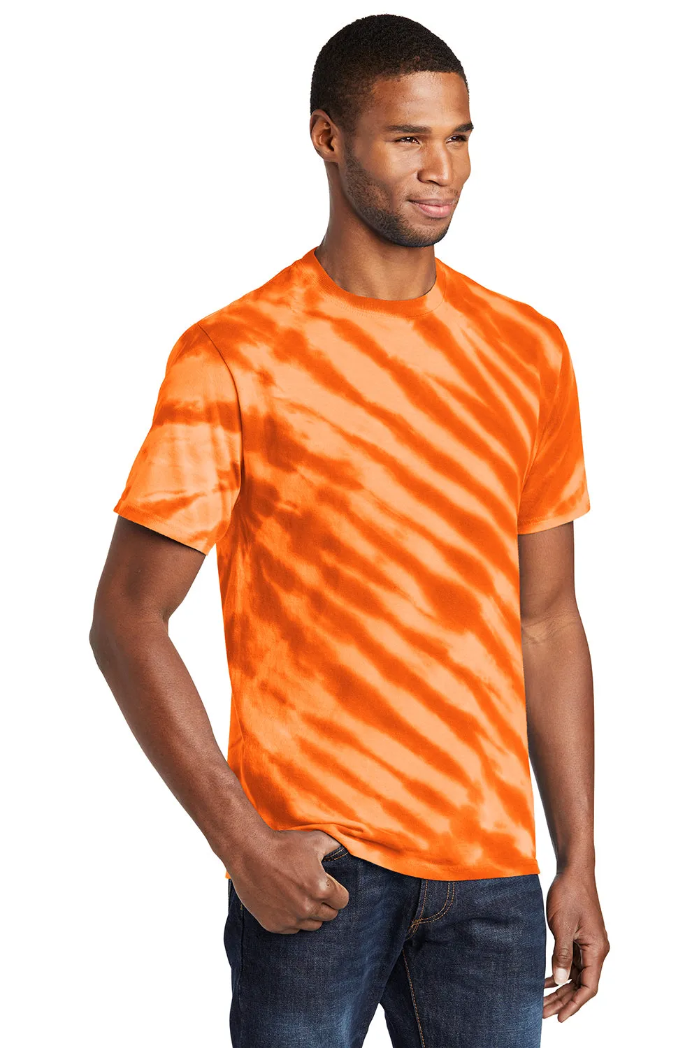 Port & Company Mens Tie-Dye Short Sleeve Crewneck T-Shirt - Orange  Buy the latest Clothing Port-Company