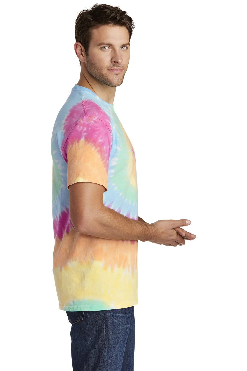 Port & Company Mens Tie-Dye Short Sleeve Crewneck T-Shirt - Pastel Rainbow  Buy the latest Clothing Port-Company