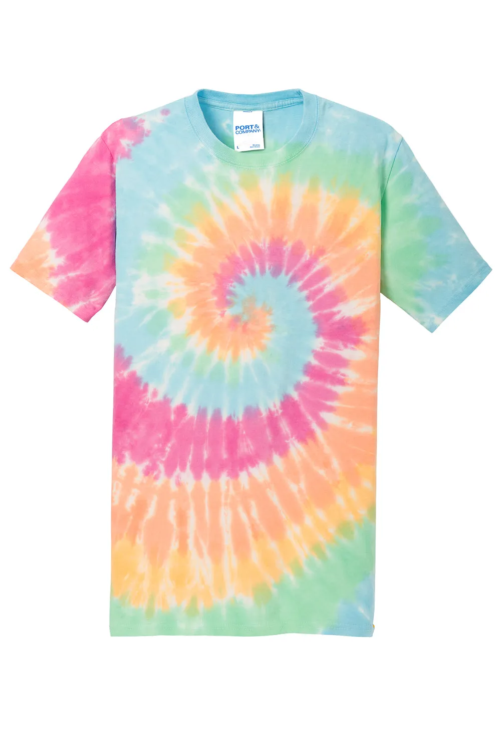 Port & Company Mens Tie-Dye Short Sleeve Crewneck T-Shirt - Pastel Rainbow  Buy the latest Clothing Port-Company