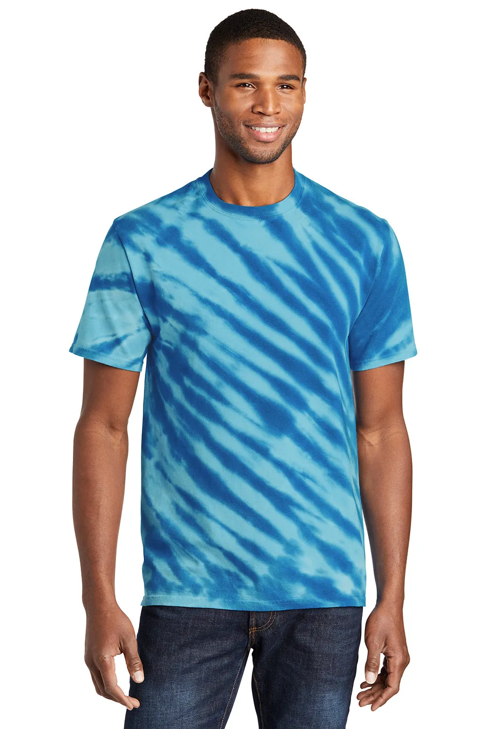 Port & Company Mens Tie-Dye Short Sleeve Crewneck T-Shirt - Royal Blue  Buy the latest Clothing Port-Company