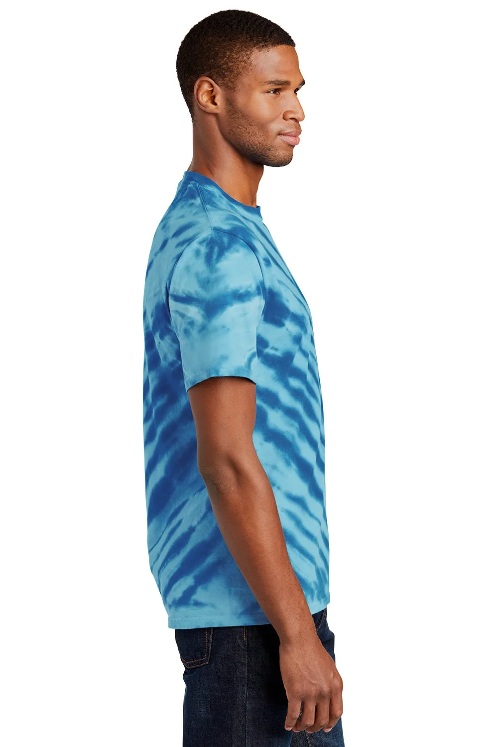 Port & Company Mens Tie-Dye Short Sleeve Crewneck T-Shirt - Royal Blue  Buy the latest Clothing Port-Company