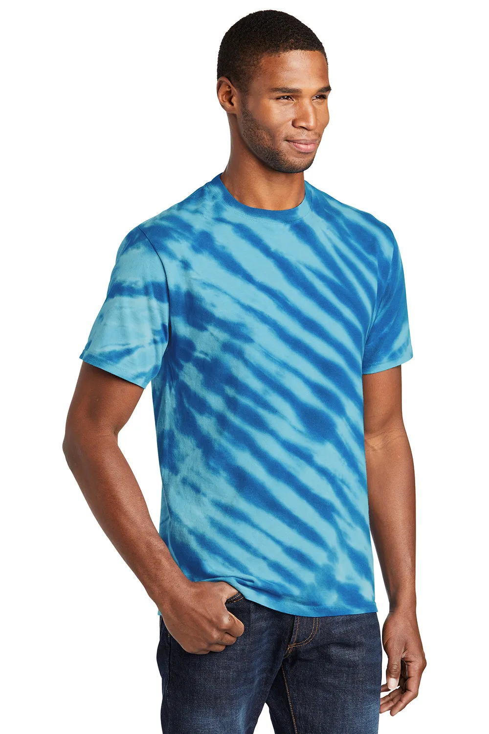 Port & Company Mens Tie-Dye Short Sleeve Crewneck T-Shirt - Royal Blue  Buy the latest Clothing Port-Company