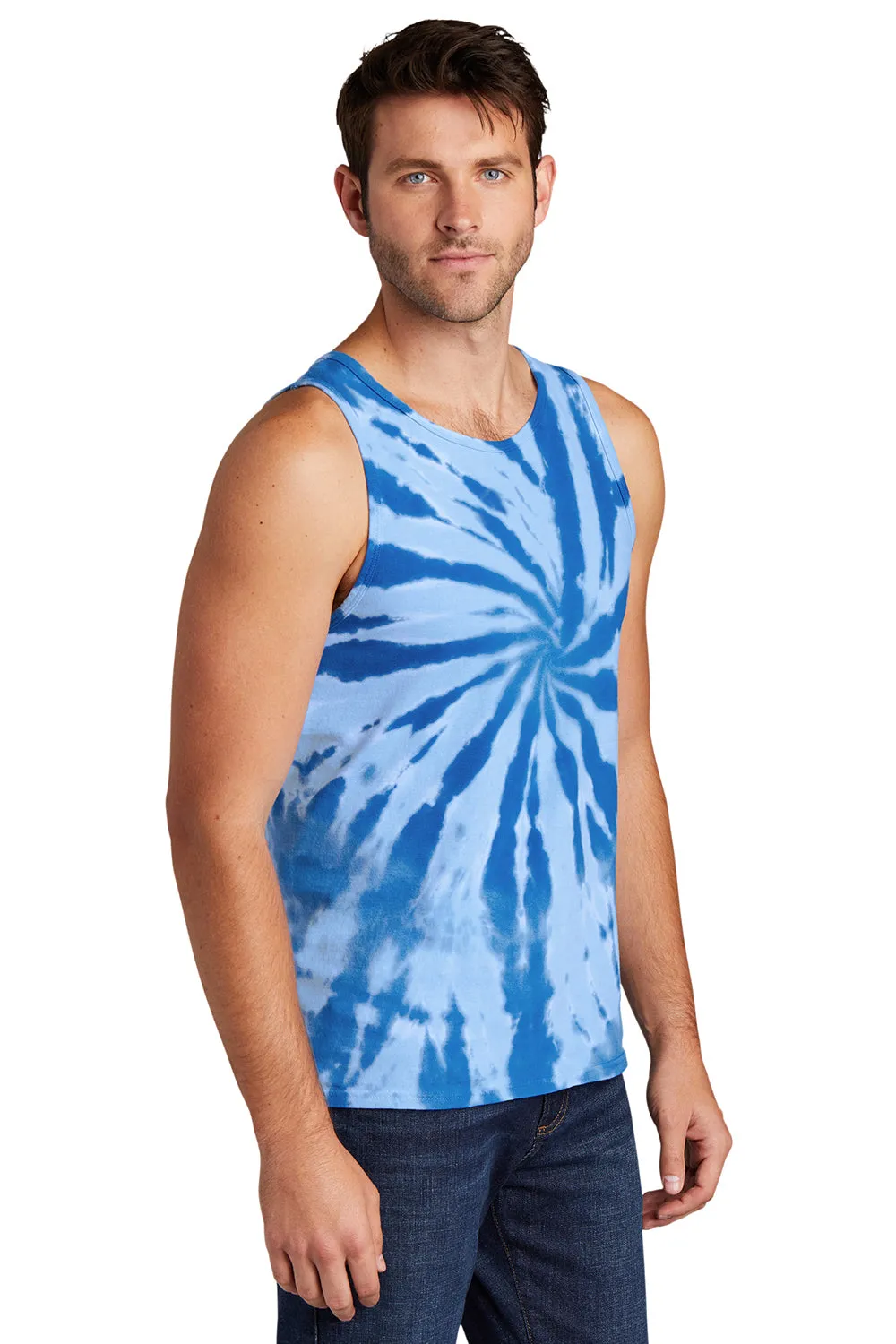 Port & Company Mens Tie-Dye Tank Top - Royal Blue  Buy the latest Clothing Port-Company