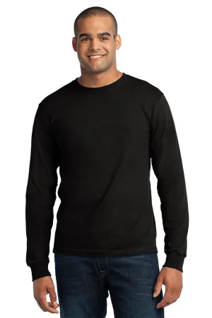 Port & Company Mens USA Made Long Sleeve Crewneck T-Shirt - Black - Closeout  Buy the latest Clothing Port-Company