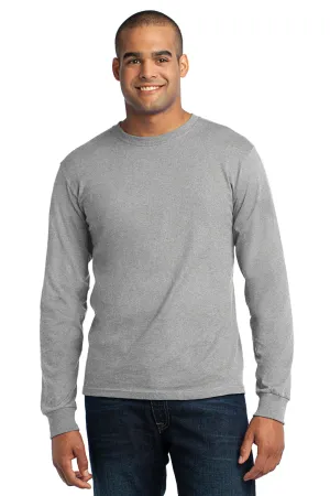 Port & Company Mens USA Made Long Sleeve Crewneck T-Shirt - Heather Grey - Closeout  Buy the latest Clothing Port-Company